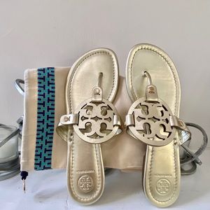 Tory Burch Miller Sandal - Gold Metallic - 9.5